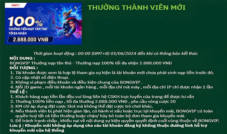 Chi tiết chương trình "Khuyến mãi nạp đầu – Thưởng ngay hai triệu"